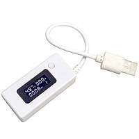 USB тестер емкости Hesai KCX-017 вольтметр амперметр Белый (100145) OM, код: 1677635