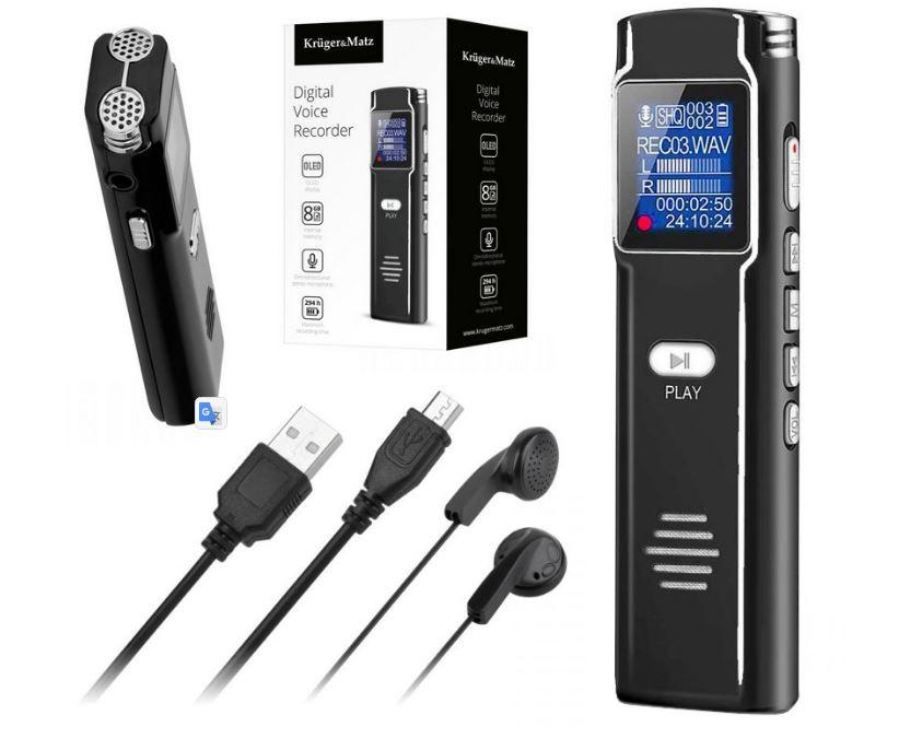 Цифровий міні-диктофон Kruger&Matz KM0286 8 Гб з USB