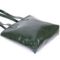 Кожаная женская сумка-шоппер Shvigel 16367 Зеленый хорошее качество