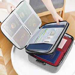 Органайзер для документів із кодовим замком (37х10,5х27 см) Home Cleaning / Дорожній кейс для документів