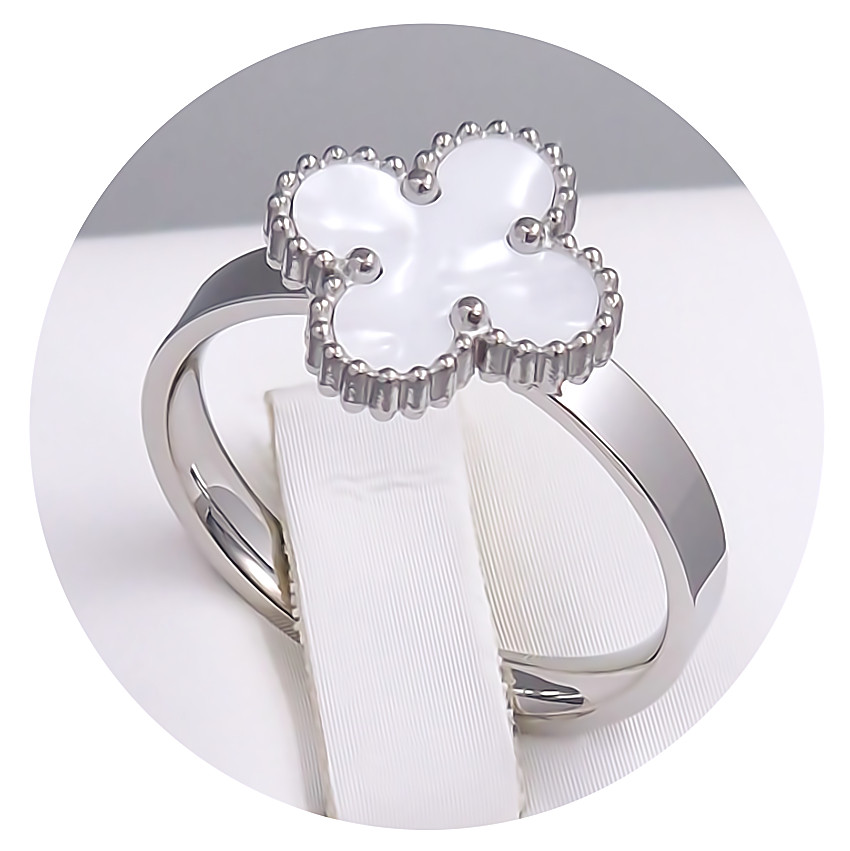 Каблучка Stainless Steel з білою емаллю. Сталь. Родій. Є: 16р 17р 18р 19р 20р