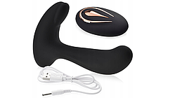 Масажер стимулятор простати вібруючий з дистанційним керуванням чорний