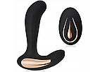 Масажер стимулятор простати вібруючий з дистанційним керуванням чорний, фото 2