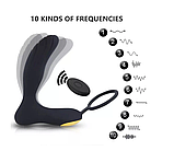 Масажер вібратор простати Remote Control Vibrator Anal Plug Flight of Fancy чорний 10 режимів вібрації, фото 5