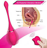 Віброяйце рожеве з пультом Flight of Fancy стимуляція точки G Bullet, фото 3