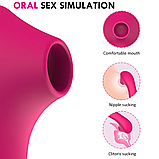 Вакумний масажер для ситипуляції клітора Flight of Fancy чорний 9 режимів для задоволення, фото 3