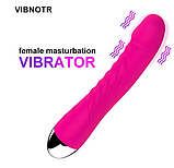 Потужний вібратор VIVI Flight of Fancy 20 см 10 режимів рожевий, фото 7