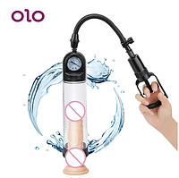 Помпа для збільшення пеніса вакуумный насос OLO Flight of Fancy чорний 29см