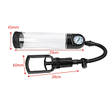 Помпа для збільшення пеніса вакуумный насос OLO Flight of Fancy чорний 29см, фото 5