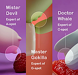 Вібромасажер вібратор Monster Pub 2 Flight of Fancy мобільний додаток Master Gokilla- Green, фото 3