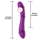 Вібратор вібромасажер ділдо Flight of Fancy фіолетовий VIVI KF39, фото 7
