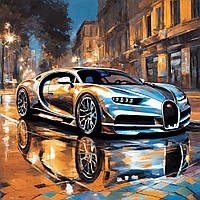 Картина на полотні "Silver Bugatti Chiron"