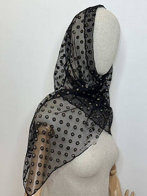 Жіночий шарф горох з бархатом і люрексом - Turkey, фото 1