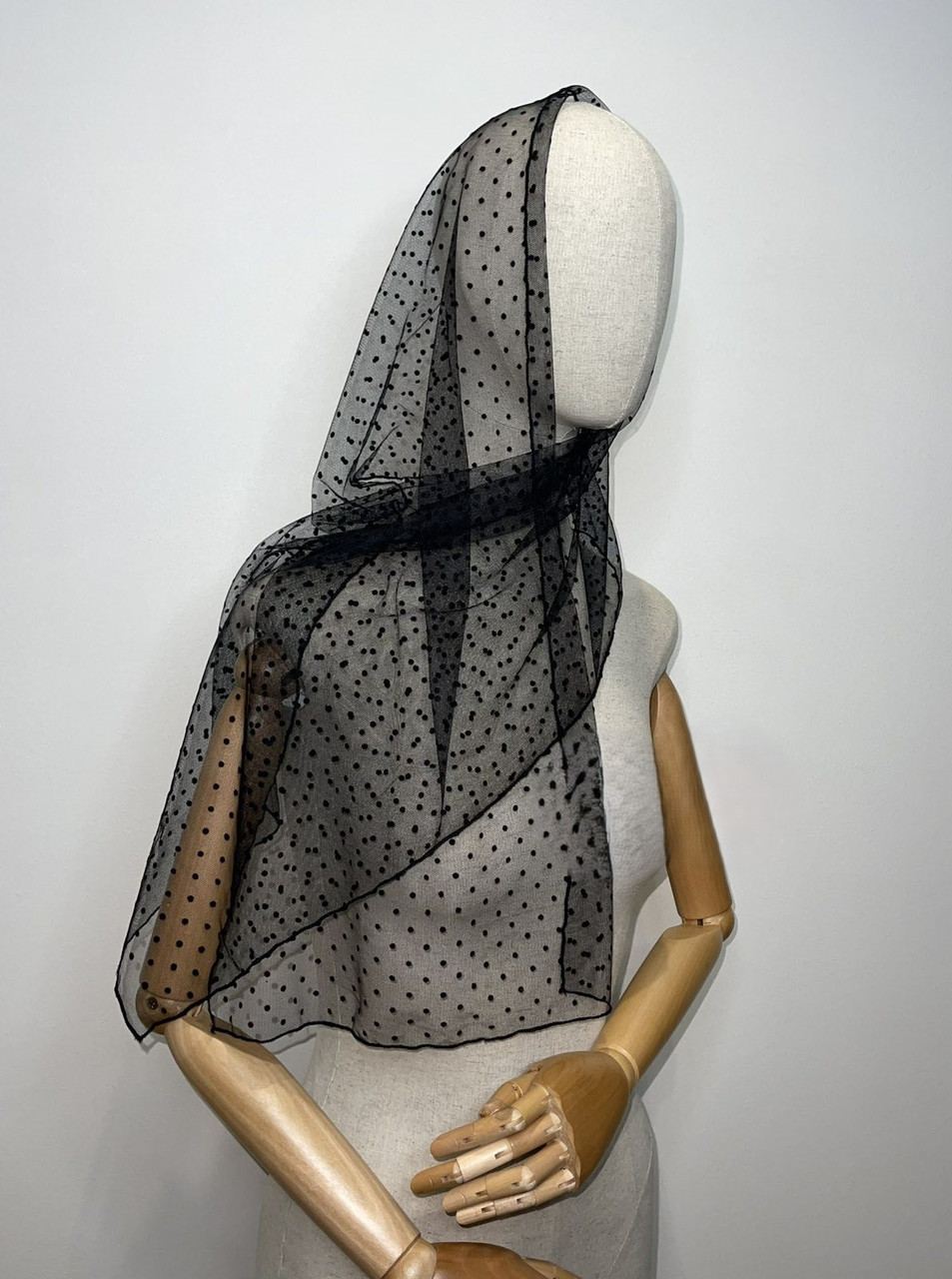 Жіночий шарф горох мілкий з бархатом - Turkey