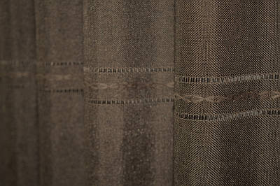 Однотонна тканина льон, мережка. Висота 2,95м. Колір коричневий. Код 1390ш