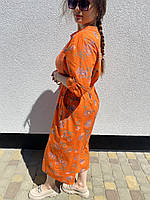 Сукня New Collection.Колір:оранжевий.
