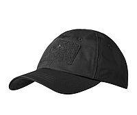 Бейсболка тактическая HELIKON-TEX (CZ-BBC-PR-01) мужская кепка весна лето осень легкая с липучкой Черная