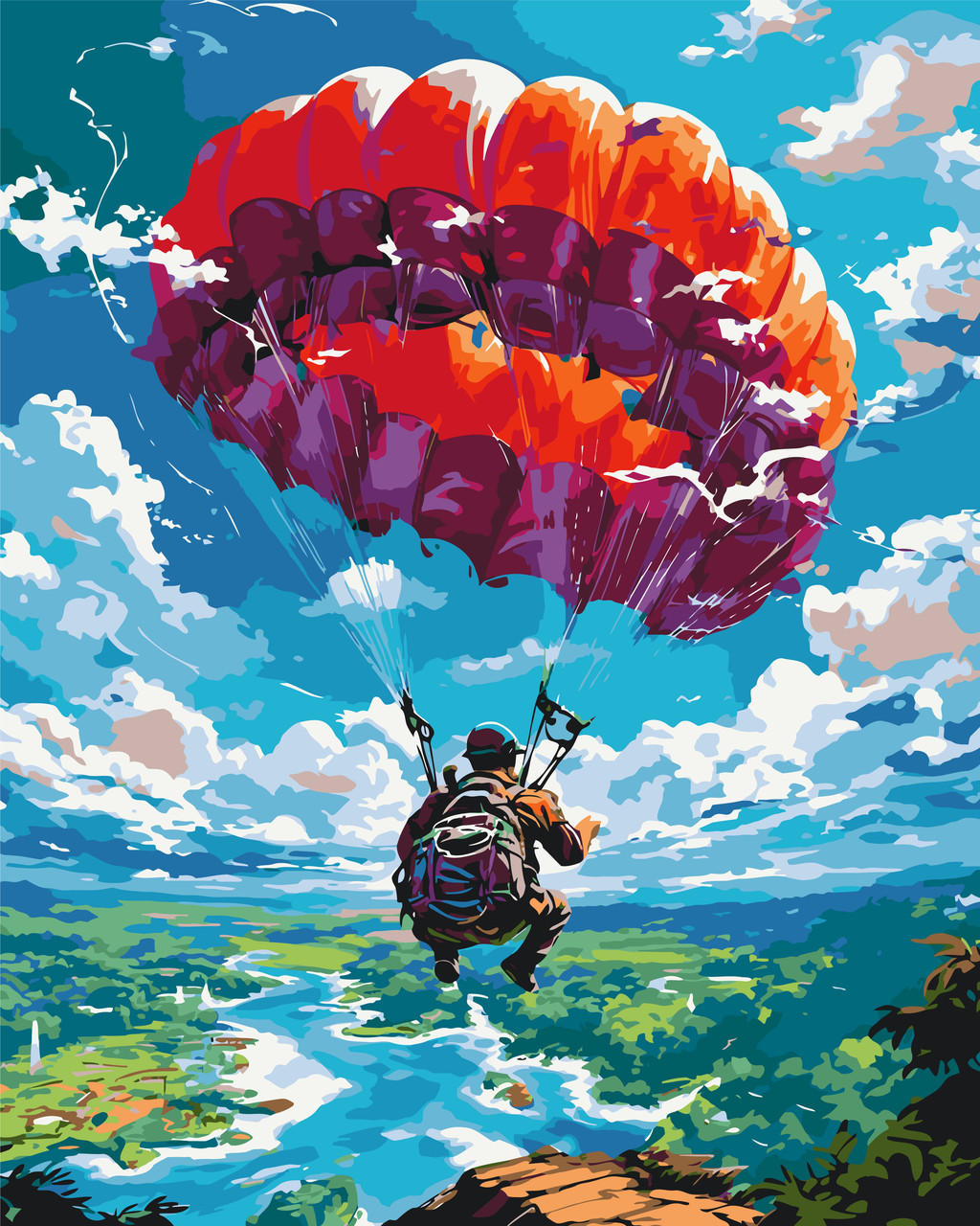 Картина за номерами Пейзаж. Над хмарами 40*50 см Орігамі LW 3329, фото 1