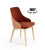Поворотное кресло корица MALAGA (поворот 180°) tap: MAVEL 14 / STELAR 92 (Польша Halmar)