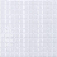 Самоклеюча поліуретанова плитка для стін 235х235х1мм, імітація керамічної плитки, біла дрібна мозаїка