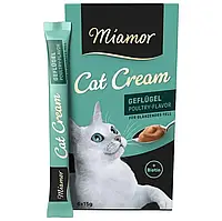 Вершкові ласощі для кішок біотин Miamor Cat Cream паста з домашнім птахом, 90 г