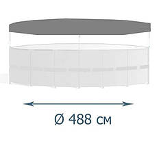 Тент - чохол для каркасного басейну InPool 33036, Ø 488см
