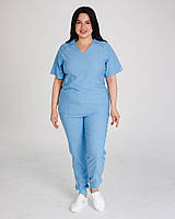 Медицинский женский костюм Аризона голубой р. 46, "БЕЛЫЙ ХАЛАТ" 468-508-924