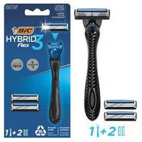 Станок BIC Flex 3 Гібрид + 2 касети, BIC, Арт.53045