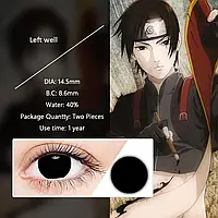 Чорні лінзи для очей MY 31 Кольорові контактні лінзи аніме, наруто (BLIND BLACK) zax