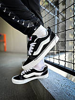 Кеди Vans KNU Skool Black White / Ванс КНУ Скул Чорні з Білим, фото 4