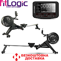 Гребной тренажер для дома магнитный складной FitLogic R1901 нагрузка 120 кг вес 33 кг