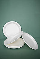 Тарілки з целюлози (паперові) білі одноразові 18 см 1000 шт БІО (00000000183)
