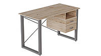 Письменный стол с ящиками Ferrum-decor Оскар 750x1200x700 металл Серый ДСП Дуб Сан-Марино 16 ES, код: 6542953
