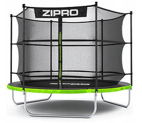 Батут із внутрішньою сіткою Zipro Jump Pro FT 8 252 см Чорно-салатовий