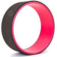 Колесо для йоги Record Fit Wheel Yoga 32х13 см для розтяжки малиновий-чорний