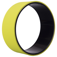 Колесо для йоги Record Fit Wheel Yoga 32х13 см для розтяжки чорний-салатовий