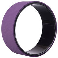 Колесо для йоги Record Fit Wheel Yoga 32х13 см для розтяжки чорний-фіолетовий