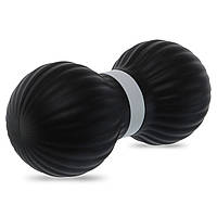 М'яч подвійний Duoball SP-Planeta кінезіологічний гумовий 15x6,5см Чорний