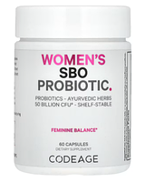 CodeAge Women's SBO Probiotic Женский пробиотик 50 млрд КОЕ 60 капсул