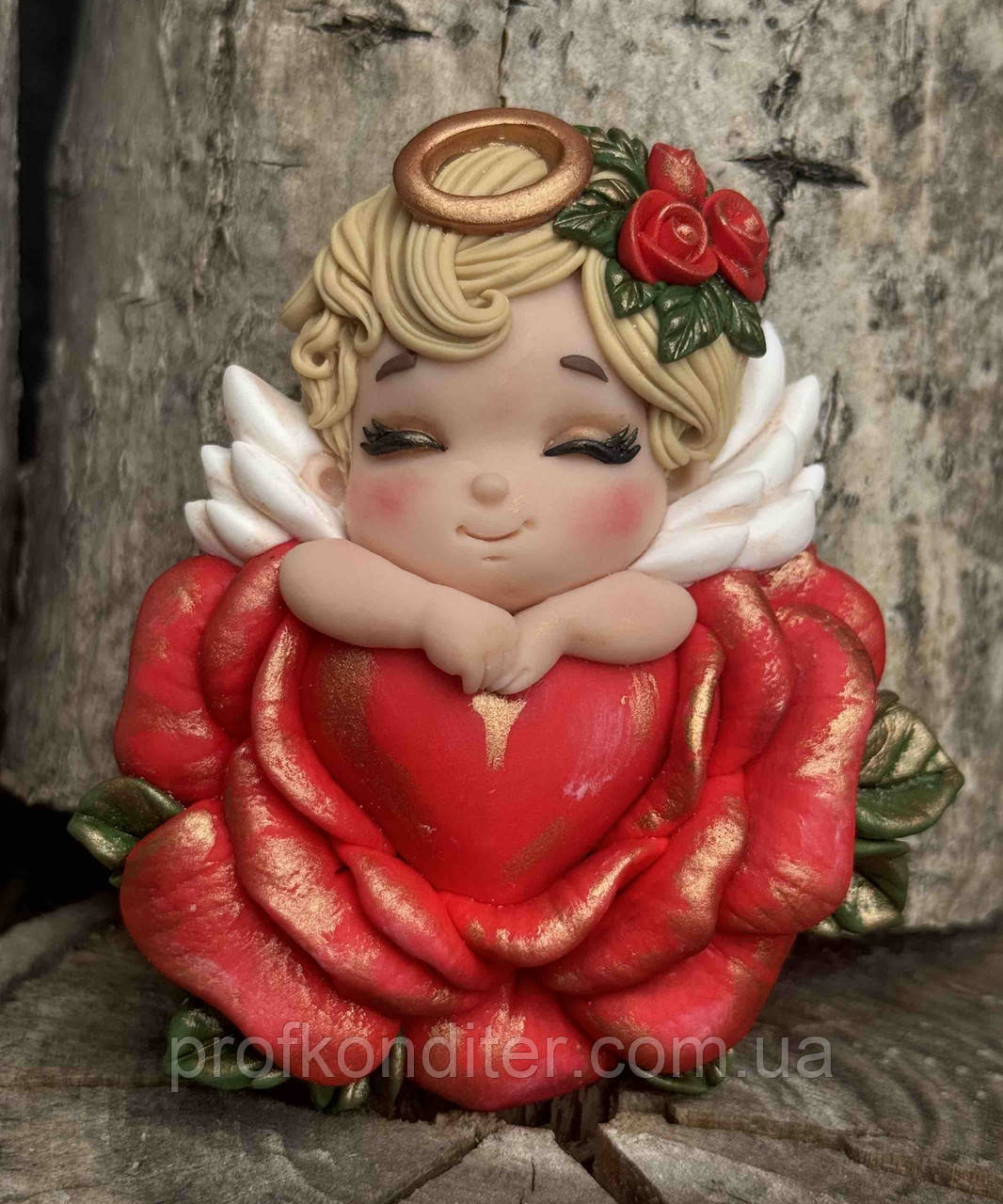 ЭКСКЛЮЗИВ! Силіконовий молд для шоколаду та ін "Янгол на квітці", фото 1