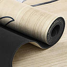 Килимок для йоги замшевий антиковзаючий Record 183x61x0,3см з принтом Слон та Лотос, фото 3