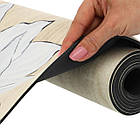 Килимок для йоги замшевий антиковзаючий Record 183x61x0,3см з принтом Слон та Лотос, фото 5