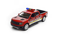 Модель металлическая Автопром 68424 Ford F-150 SVT Raptor SuperCrew (Fire&Rescue)