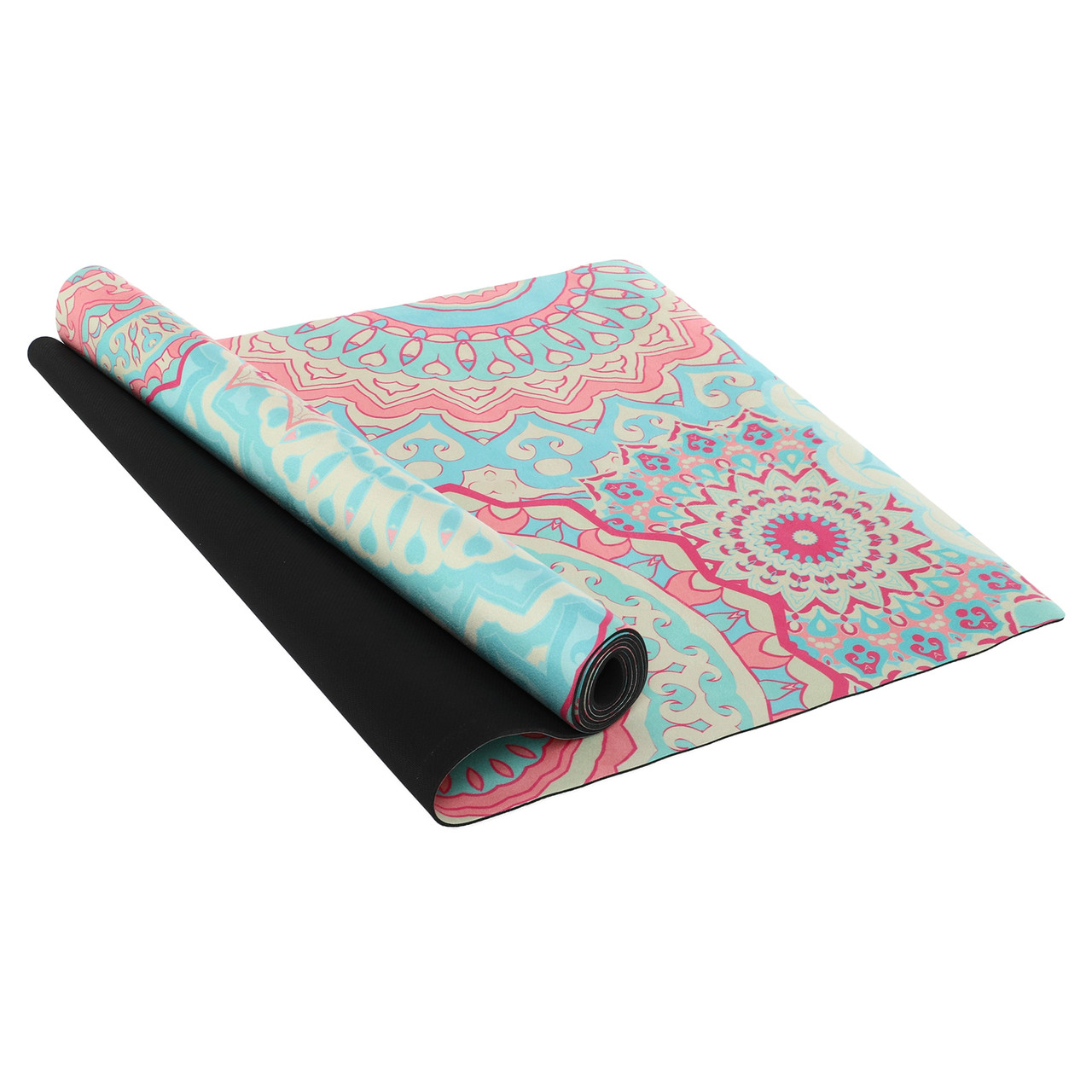 Килимок для йоги замшевий Record 183x61x0,3см компактний з фіксуючим ременем у комплекті, фото 1