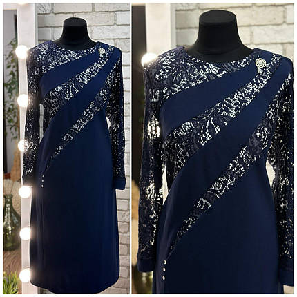 Стильна жіноча сукня, тканина "Креп Дайвінг" розмір 54, фото 1