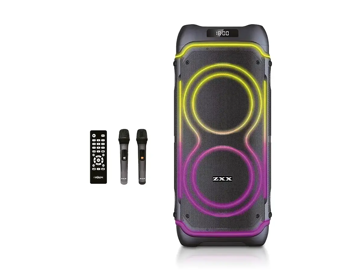 Колонка акумуляторна портативна ZXX-5515 partybox з радіомікрофонами (USB/BT/FM/TWS)