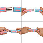 Обруч масажний хула-хуп тренажер Hula Hoop CIMA розбірний 8 секційний рожевий з блакитним, фото 4