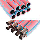 Обруч масажний хула-хуп тренажер Hula Hoop CIMA розбірний 8 секційний рожевий з блакитним, фото 5