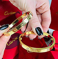 Элегантный браслет Cartier Love золото камни