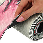 Килимок для йоги лляний Record 183x61x0,3 см з принтом Чакри Акварель, фото 5